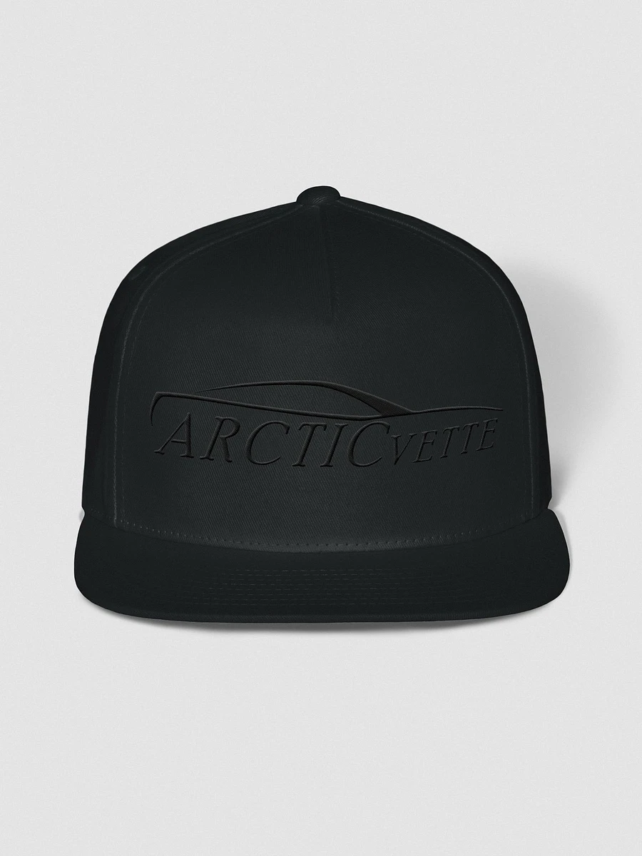 Arctic Vette Flat Bill Snap Back Hat - Black Embroidery product image (1)