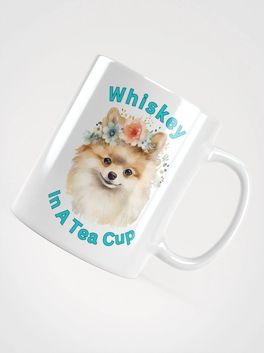 Floral Pomeranian White Glossy Mug product image (11)