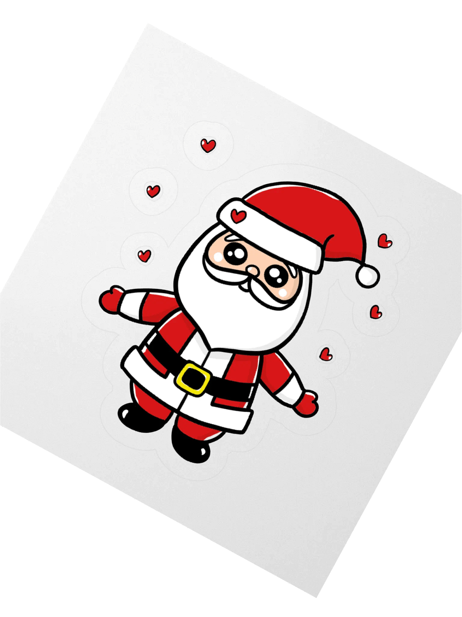 Heartwarming Santa Kiss Cut Stickers product image (3)