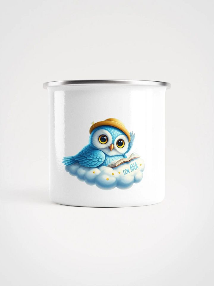 Cute enamel mug in the shape of an owl product image (1)