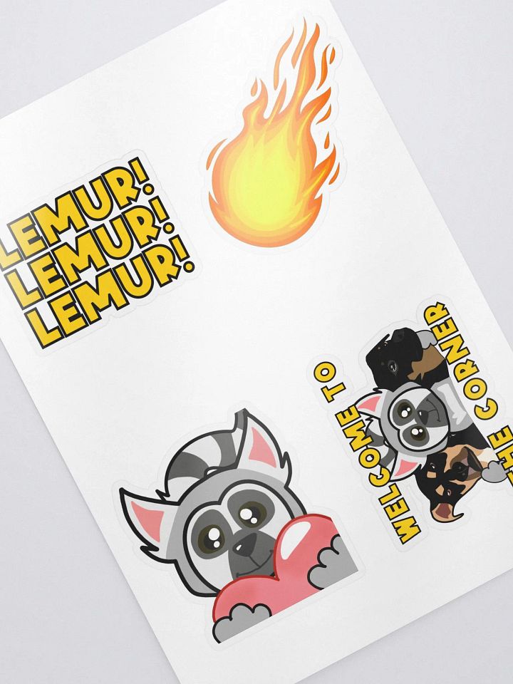 Lemur's Corner Channel Kiss-Cut Sticker Sheet Pack product image (2)