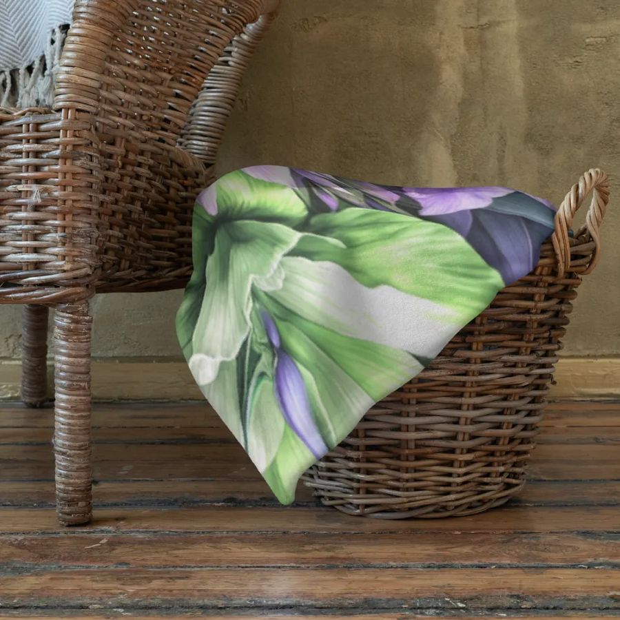 Color My World Green & Lilac Floral Throw Blanket product image (8)