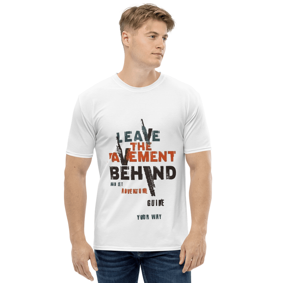 Man Crew Neck T-Shirt Grunge Lettering Slogan product image (1)