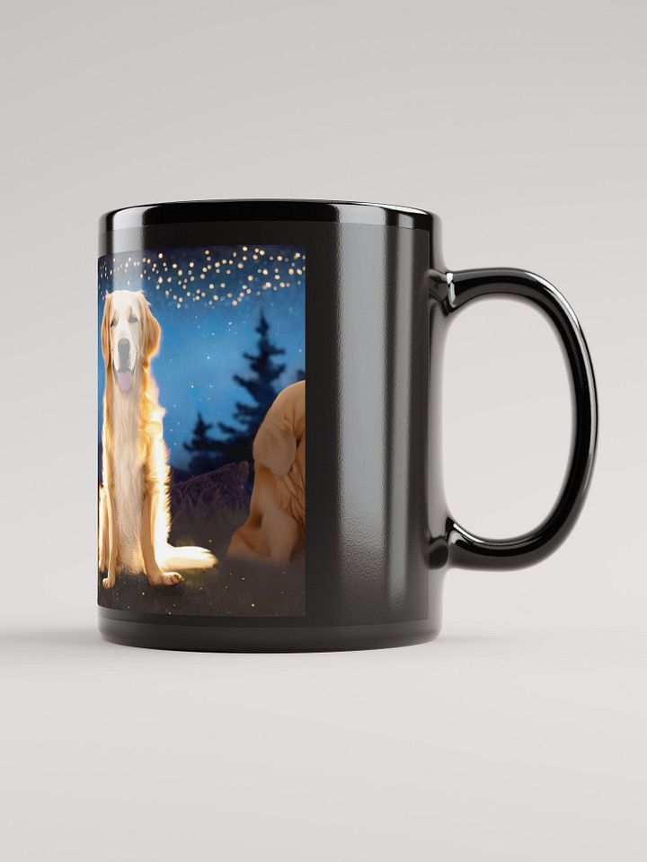 Campfire Design Companion: a Golden Retriever Black Glossy Mug for Dog product image (2)