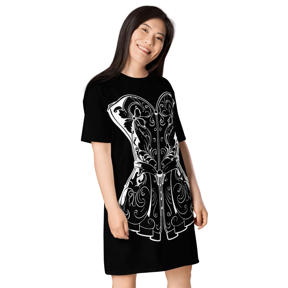 AVOID Noir Corset T-Shirt Dress product image (4)