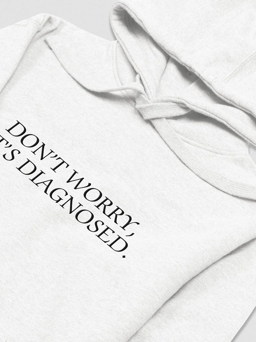 DW, IT'S DIAGNOSED. (black) embroidered heavyweight hoodie product image (11)