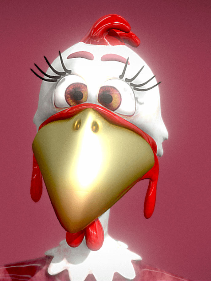 Cute Hen 3d Model with Moving Animations product image (2)