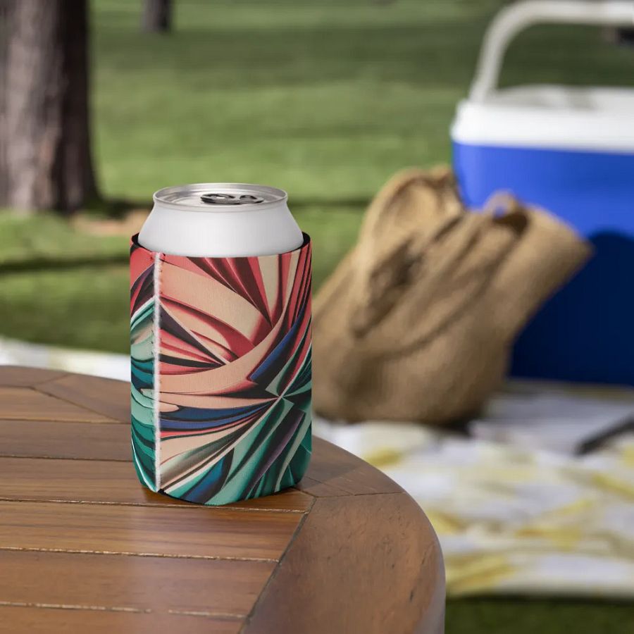 Graphic Grove Neoprene Can Cooler - Vibrant Abstract Swirl Design product image (7)