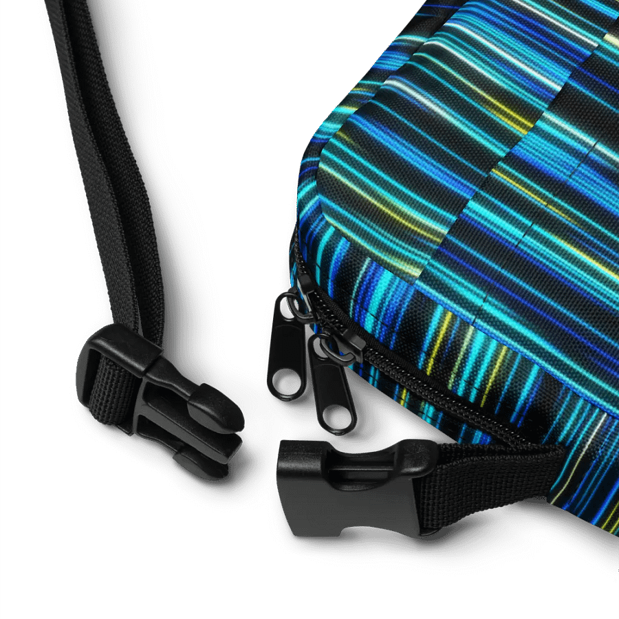 Vibrant Blue lines All-Over Print Crossbody Bag for moms ladies friends safe mobiles product image (8)