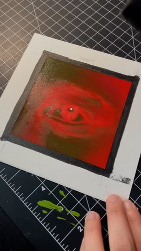 Another little varnish vid! This painting is already on its way to Oslo, Norway for the @no_silence_in_the_arts Gaza benefit ...