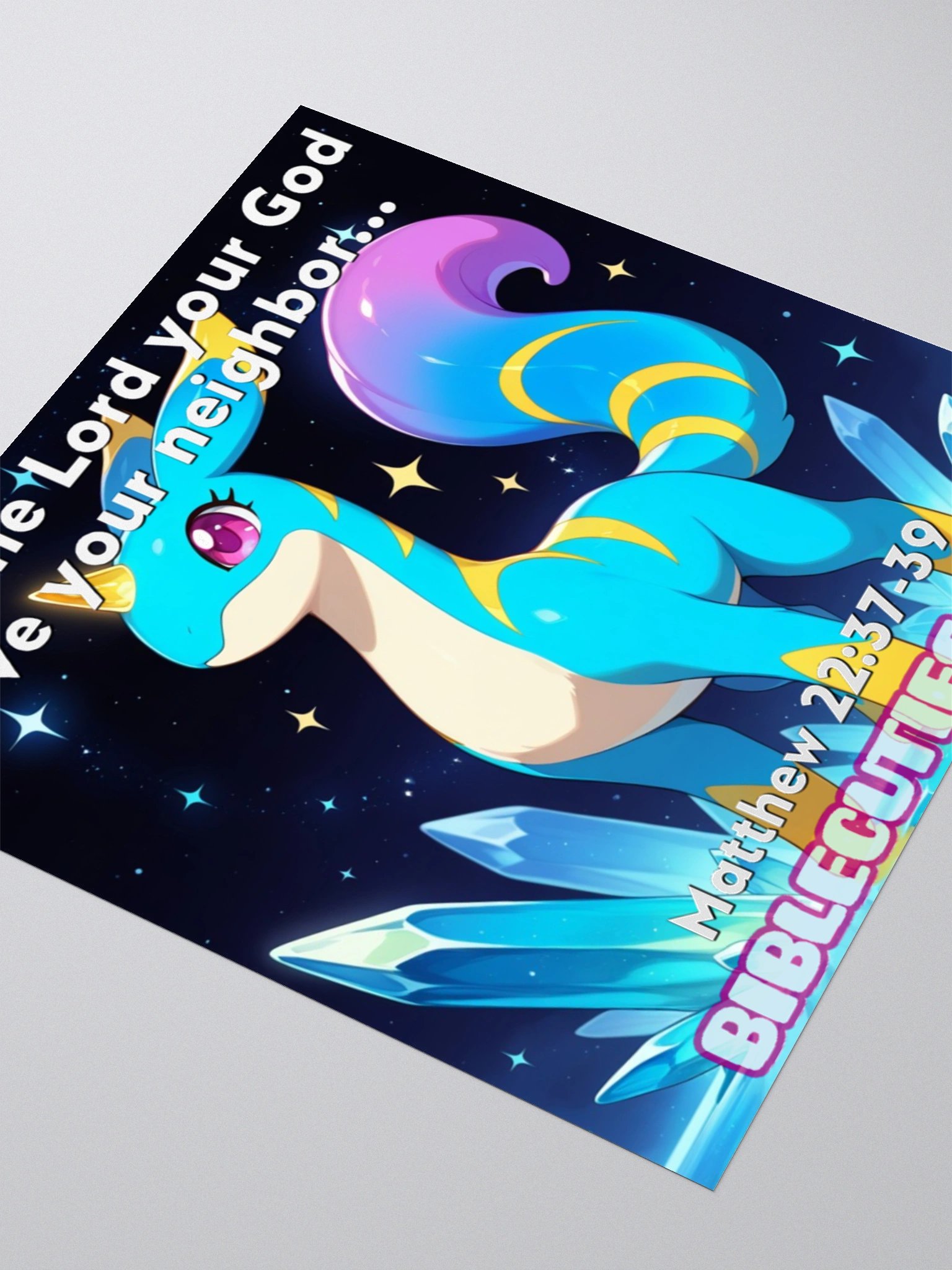 Bible Cuties Luna - Love the lord your God love your neighbor Sticker product image (6)