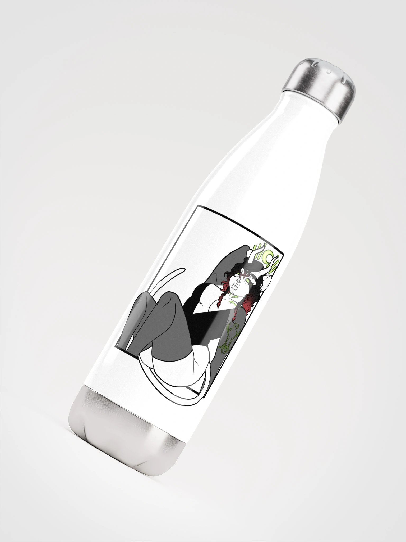 Crow waifu water bottle product image (4)