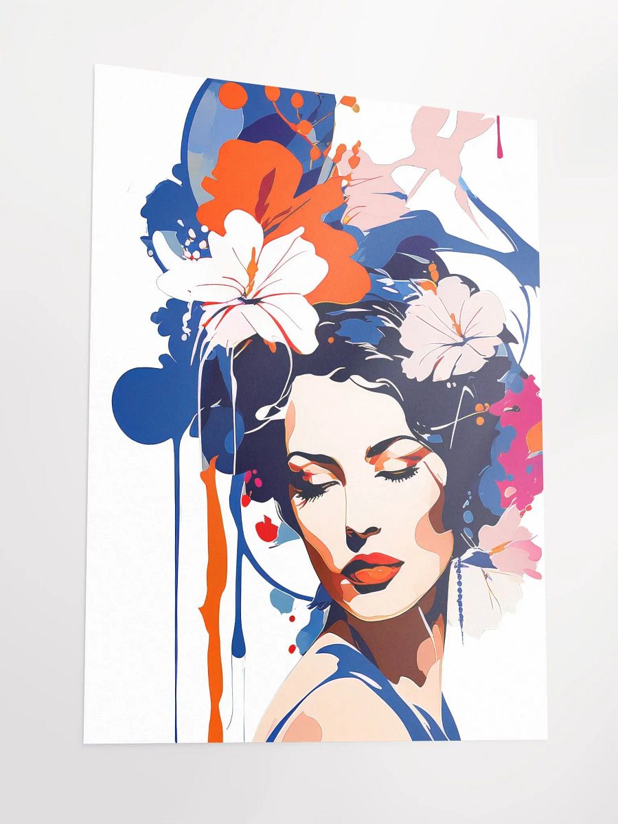 Abstract Woman v5 - Vintage Style Poster - Girly - Medium Size 18x24 Inches product image (3)