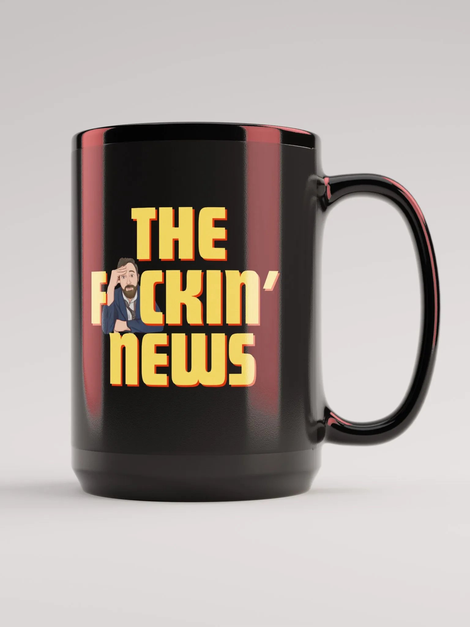 The F*ckin News Black Mug product image (1)