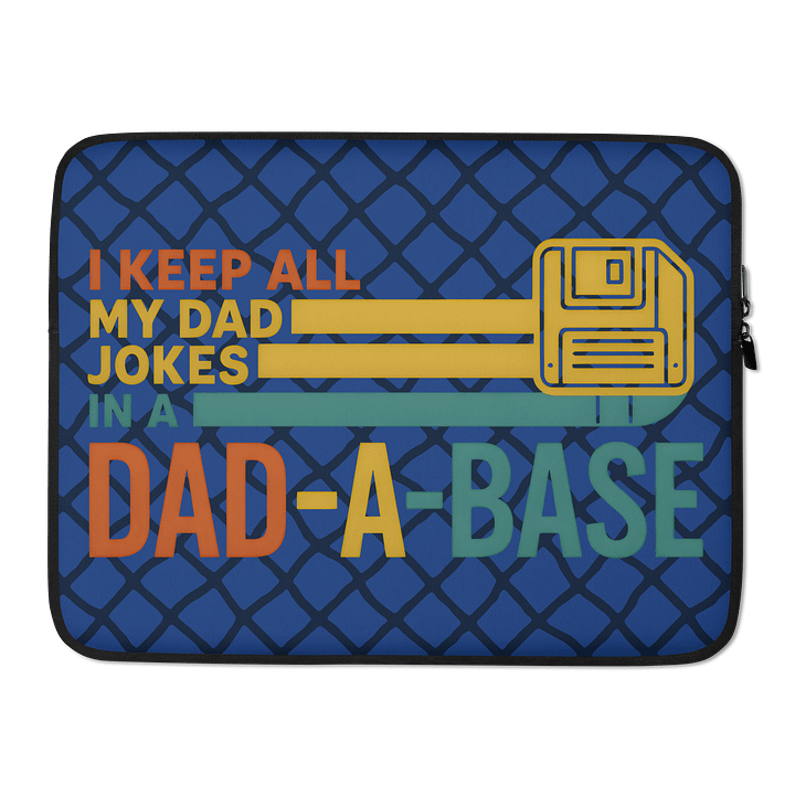 Dad-A-Base Laptop Sleeve | Funny Programmer Dad Case | Retro Tech-Inspired Computer Accessory product image (2)
