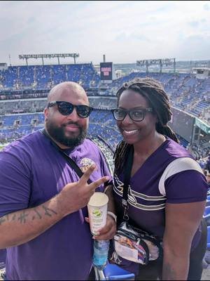 My first #NFL game ended in a WIN!!!! My takeaways: 💊Un-Medicated Michelle would NOT have made it through this game. It was loud, crowded, and extremely hot- all things that the me of 38 days could not handle.  👀I almost had a medical emergency due to heat exhaustion. I stood to cheer the first TD and I almost passed out. The dizziness came on fast and stayed until, well, now. So remember, hydration is key.  🏈The experience of seeing your home team play in person is electrifying and something everyone should do once in their lives.  💜Being home, with my Love, watching our team play (and win) was priceless.