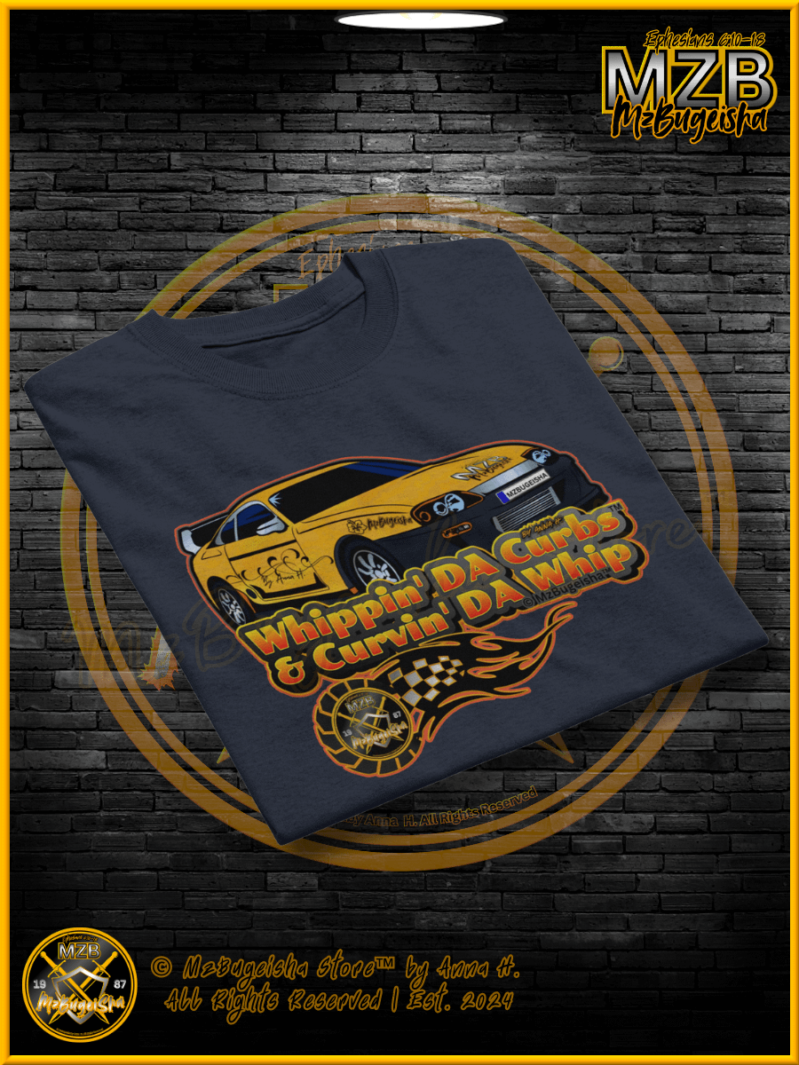 T-Shirt - MzBugeisha™ "Whippin' Da Curbs & Curvin' Da Whip™" Gaming T-Shirt By Anna H. product image (6)