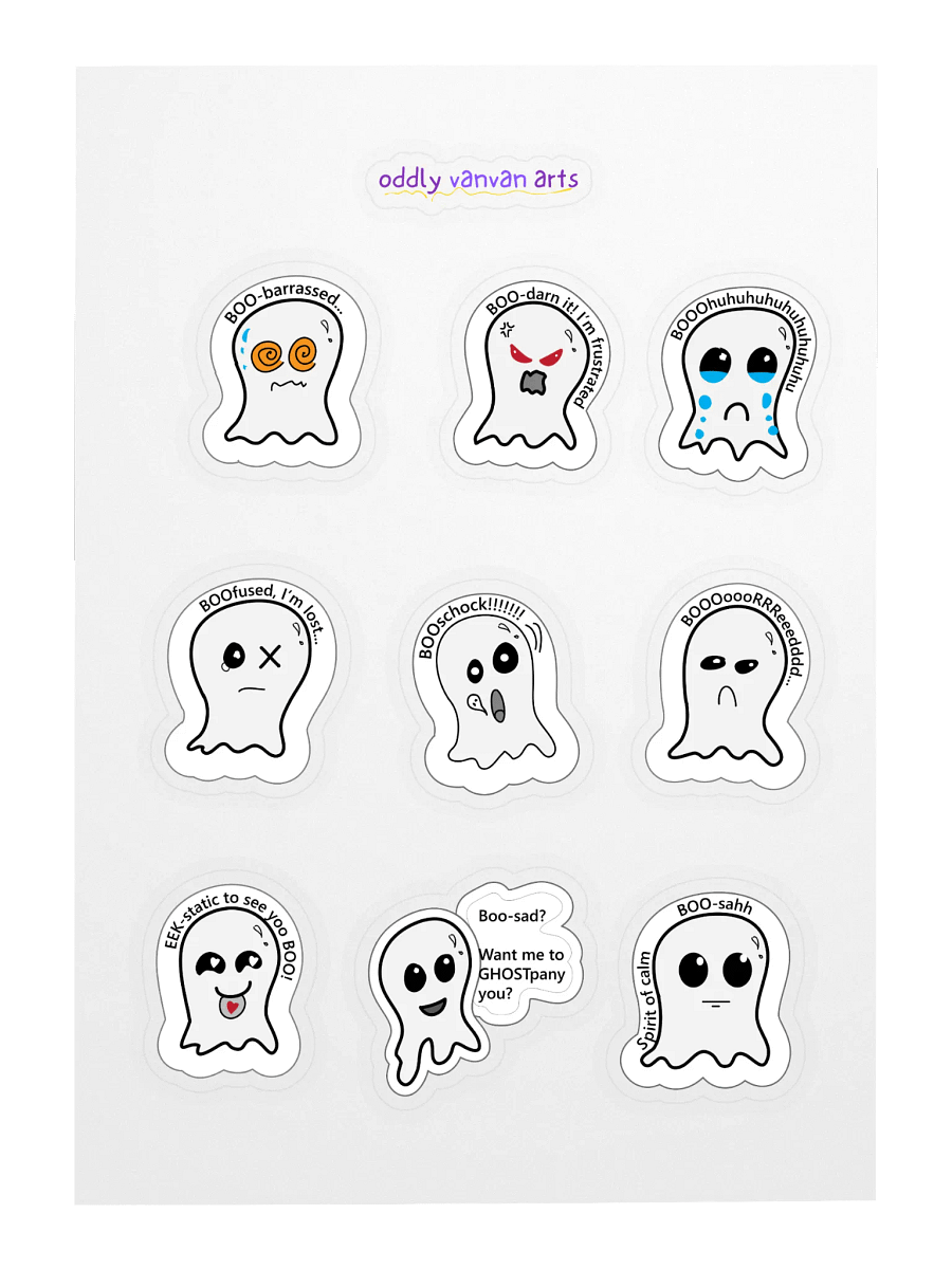 Boo-tiful Ghostly Expressions Sticker Sheet product image (3)