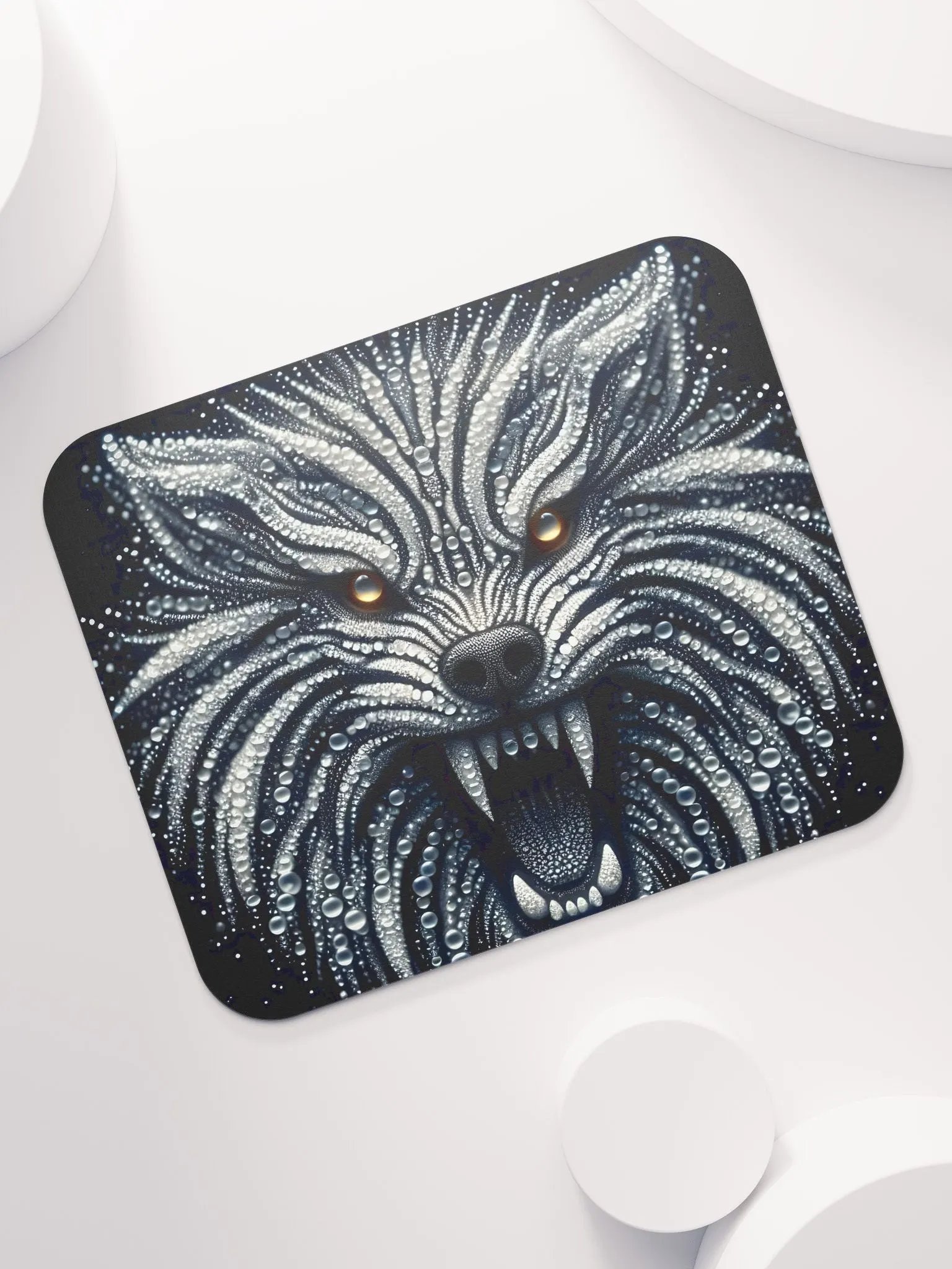 Stylized Wolf's Gaze Mouse Pad product image (7)