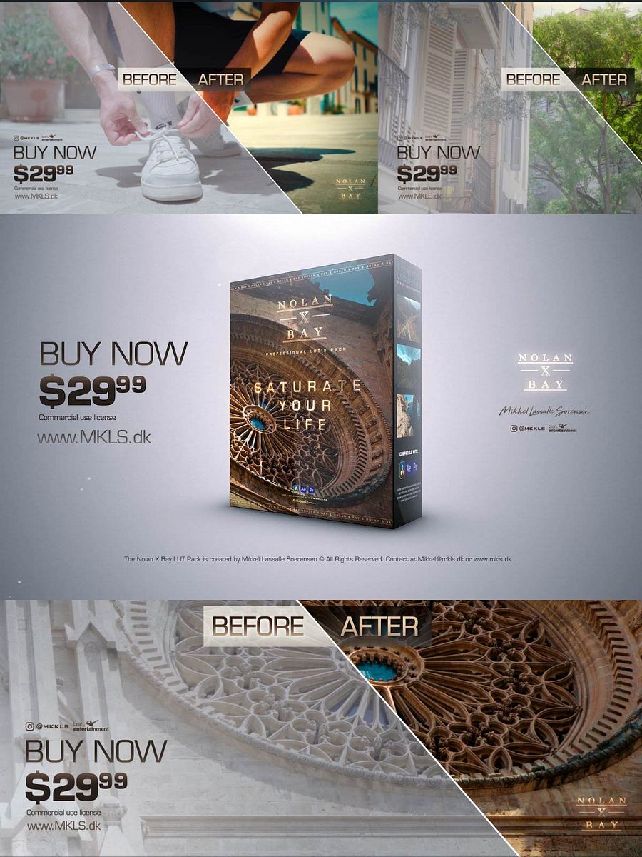 The Nolan X Bay LUT Pack - The Art Of Colorgrading product image (1)