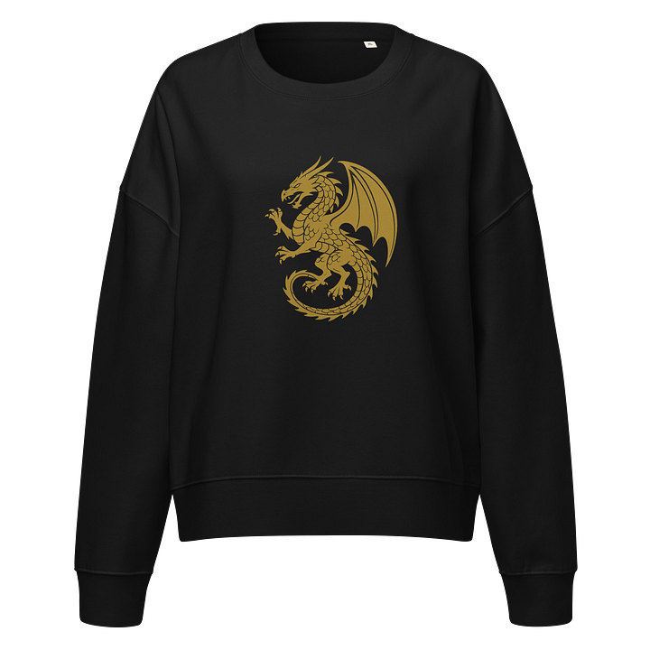 🟡 100% Organic Cotton - Gold Dragon – Royal Flame Sigil Sweater product image (1)