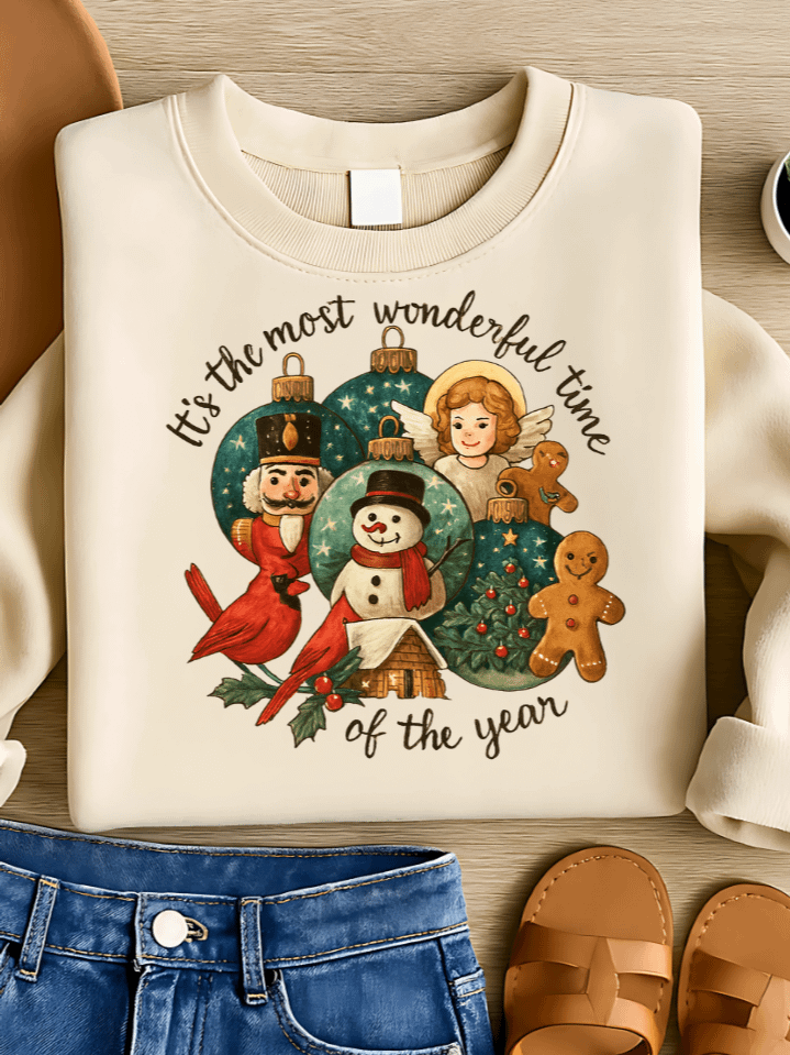 Vintage Christmas Winter Sublimation PNG – Classic Holiday Clipart for T-Shirts – Nostalgic Festive Design – 300 DPI Instant Digital Download product image (1)