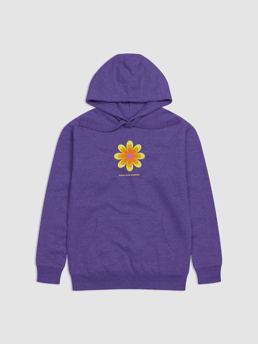 Laid-back flower Unisex Premium Hoodie "Kann man machen." - yellow orange product image (1)