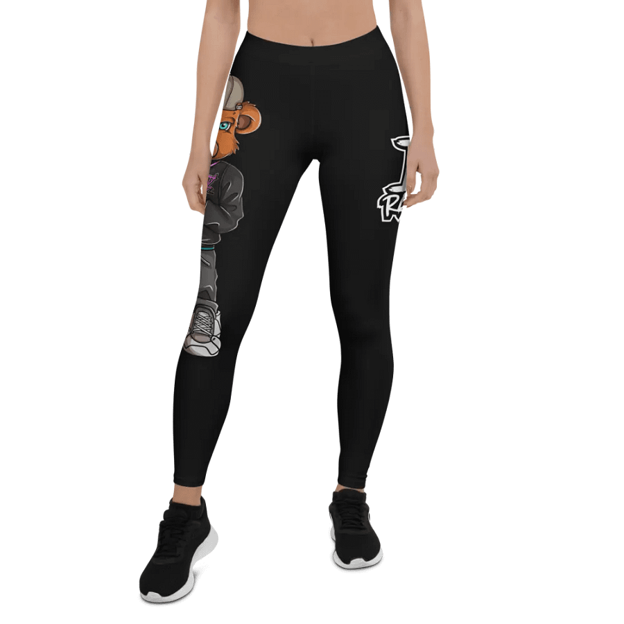 Standing Bear Black All-Over Print Leggings product image (2)