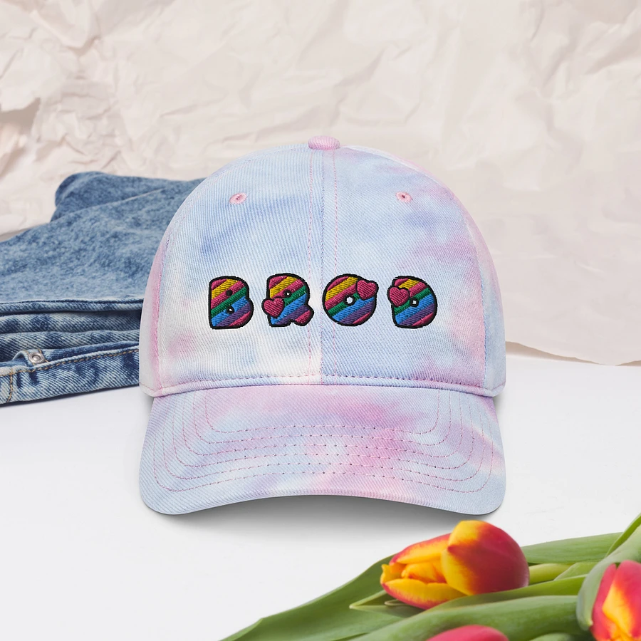 Bród Meaning Pride - Tie-Dye Embroidered Irish / Gaeilge / Gaelic Dad Hat for PRIDE 🏳️‍🌈 product image (5)