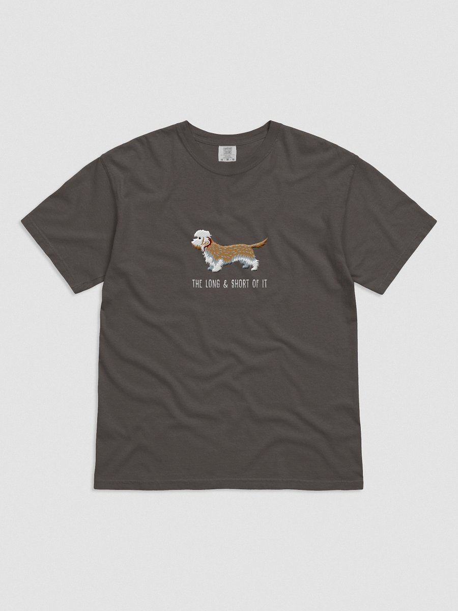 The Long and Short of It T-Shirt(Embroidered) of a Dandie Dinmont Terrier(Mustard) product image (11)