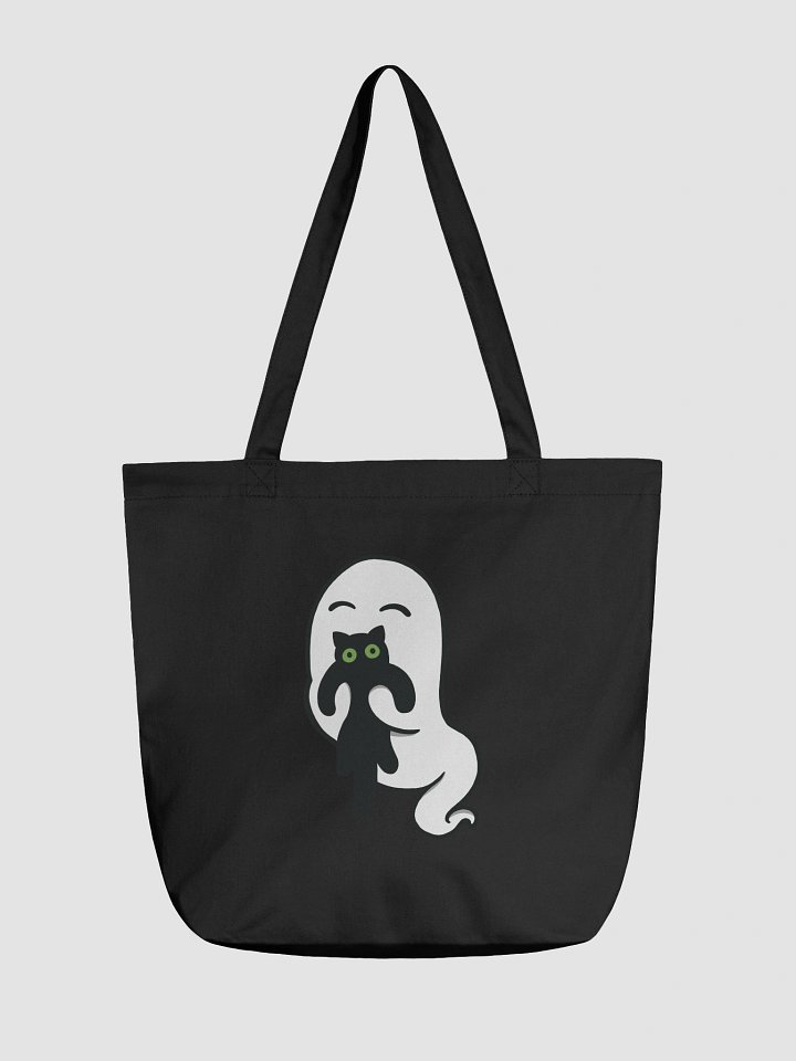 Ghost Kitty Eco Cotton Tote Bag - Black product image (1)
