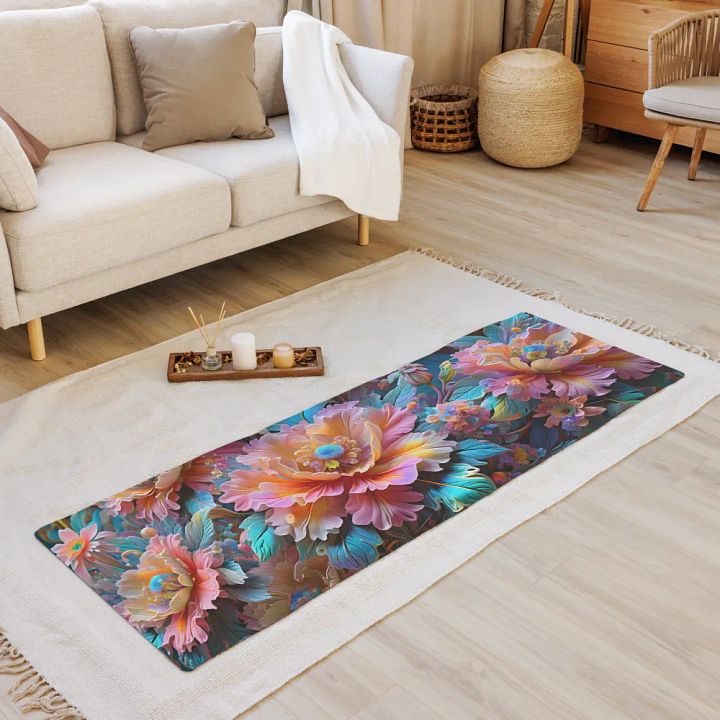 Iridescent Flowers Yoga Mat product image (1)
