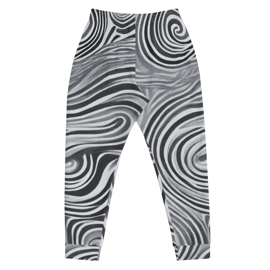 Funky Black and White Noir Liquid Tie-Dye Men's Joggers product image (8)