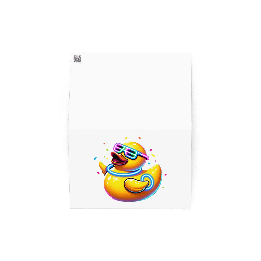 Neon Party Rubber Duck Card product image (2)