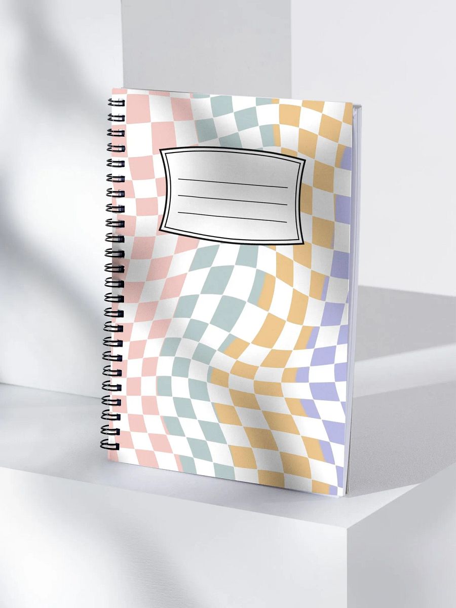 Checkard style spiral notebook product image (4)