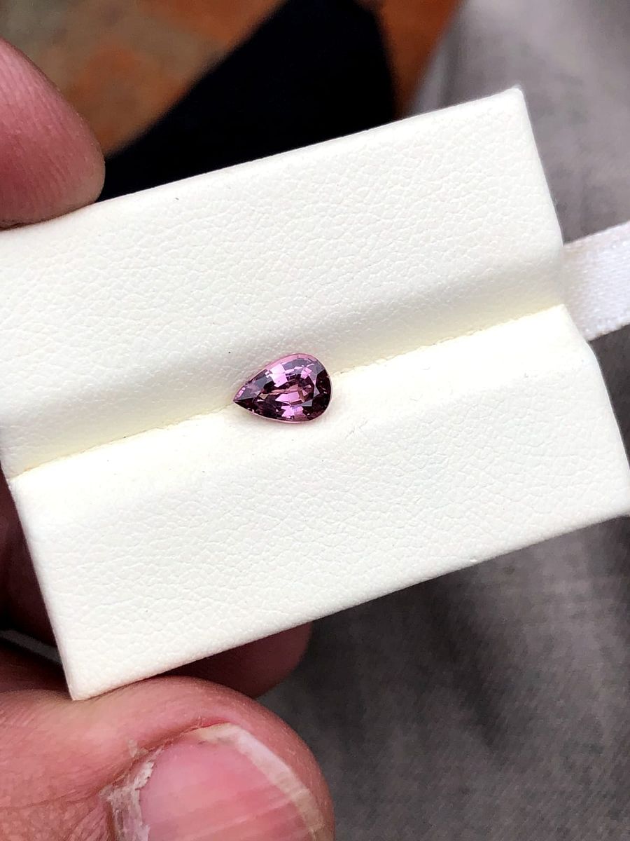 BURMES SPINEL PINK COLOR PEAR SHAPE CUT GEMSTONE FOR JEWELRY, 0.80 CRT product image (7)