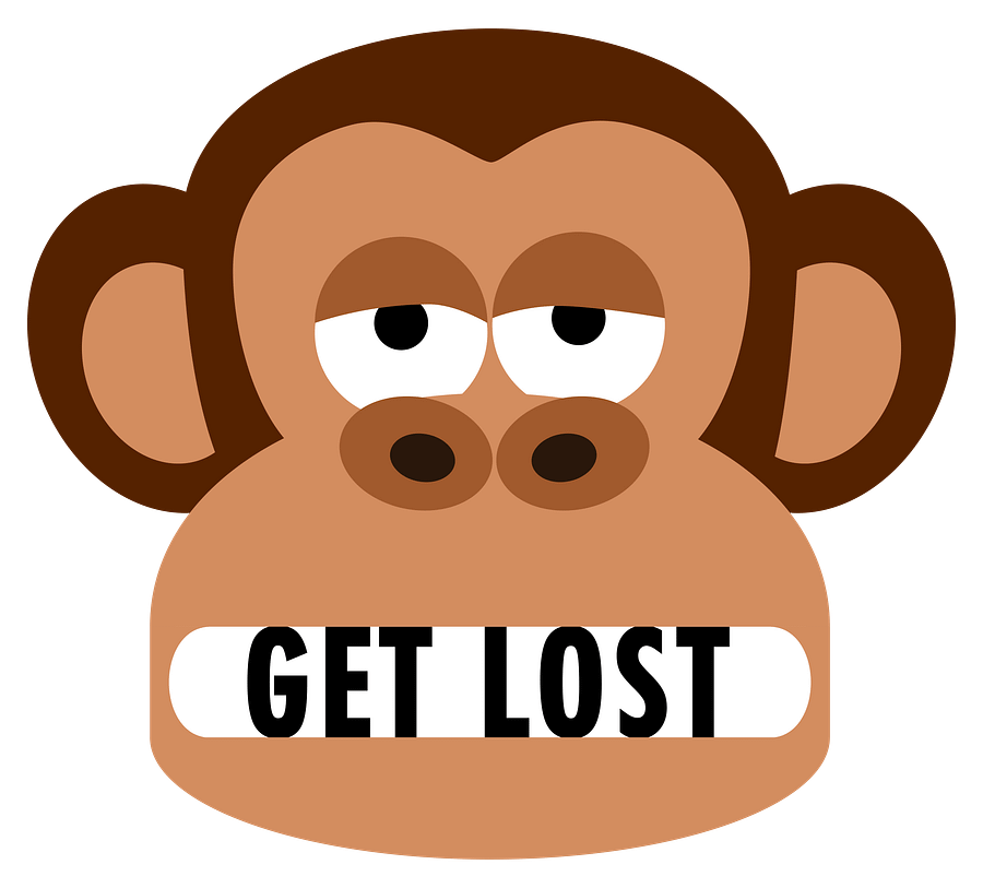 Rude Bored Monkey Tells You to Get Lost T-Shirt product image (2)