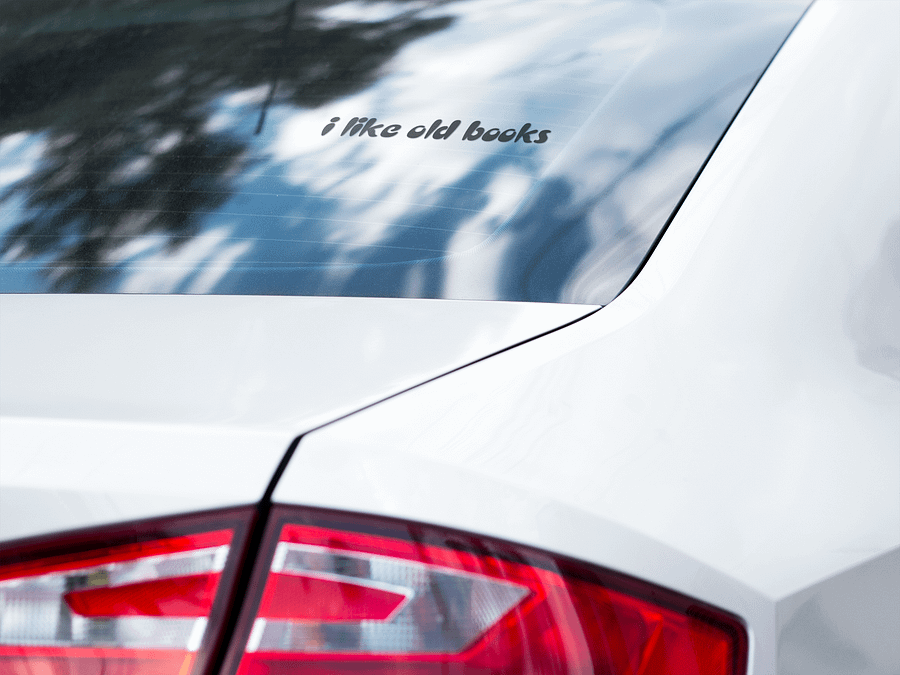 I Like Old Books - Vinyl Decal, in black or white, multiple sizes product image (1)