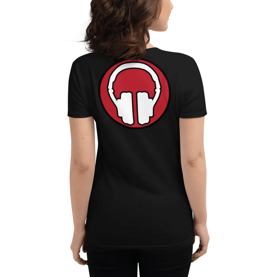 Women's Tribe Front | Headphones Back Print Gildan Middleweight T-Shirt product image (3)