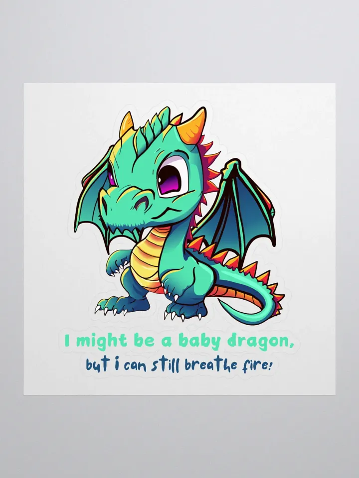 Fire-Breathing Baby Dragon Kiss Cut Stickers product image (1)