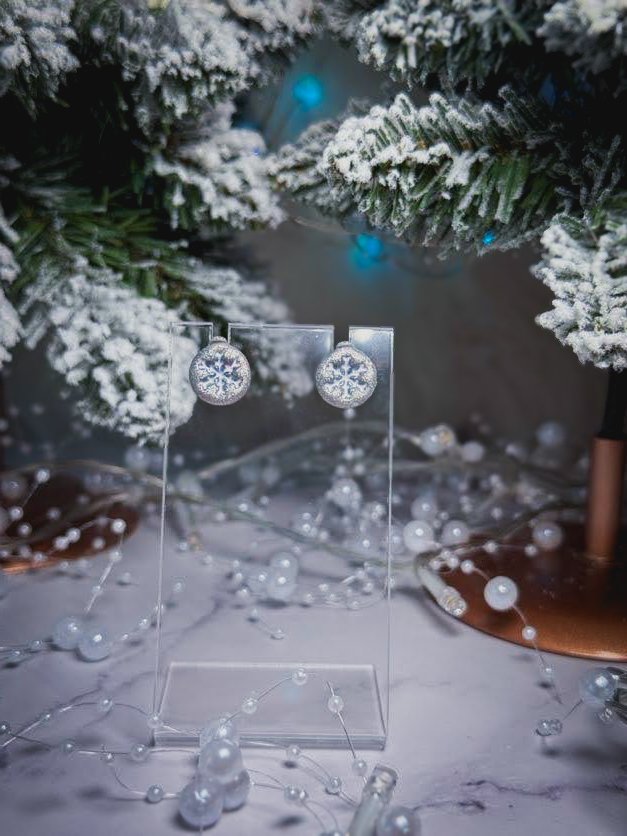 Snowflake Ornament Studs product image (1)