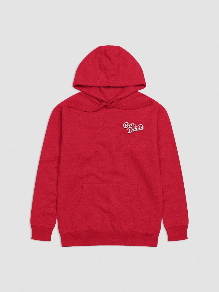 Cruise With Ben and David Logo Embroidered Unisex Hoodie - Red product image (1)
