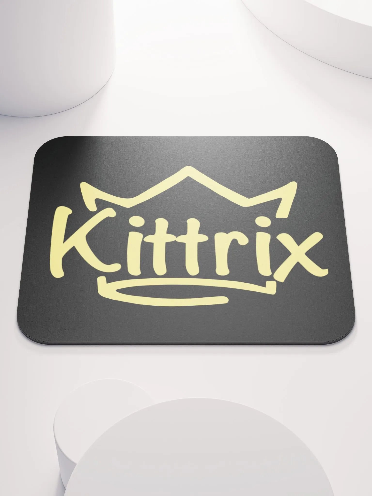Black & Gold Kittrix Mouse Pad product image (1)