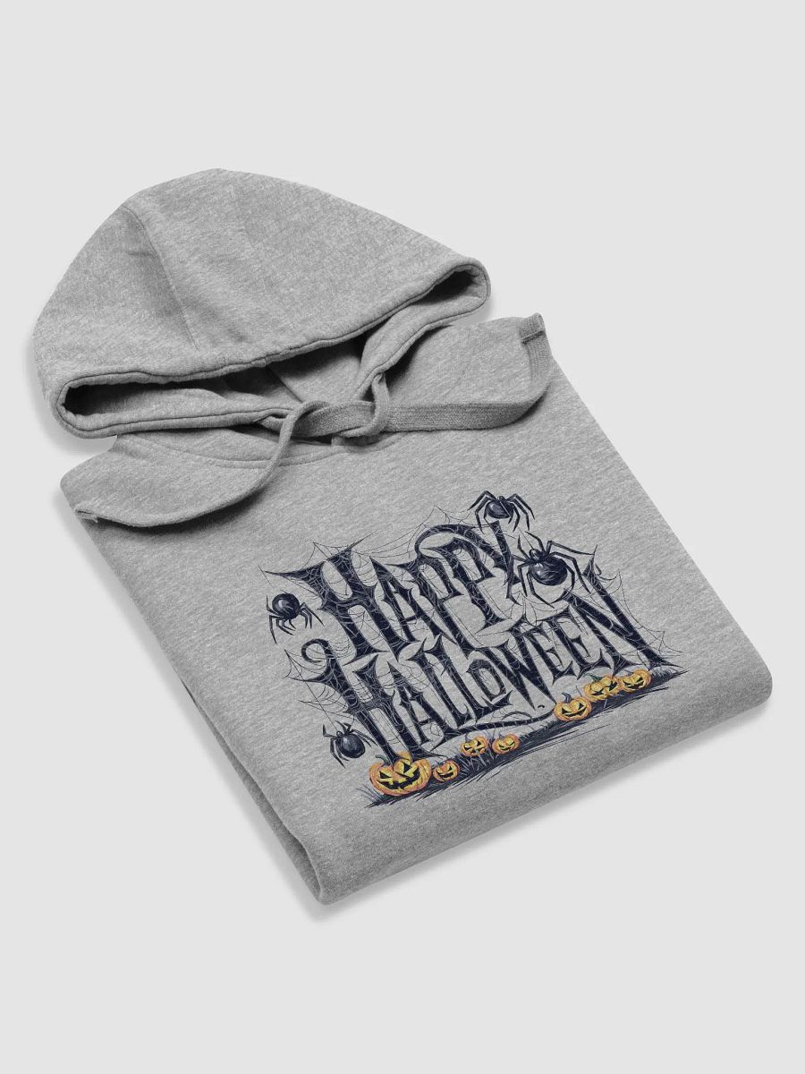 Spooky Happy Halloween Greeting and Spider Web Hoodie product image (4)
