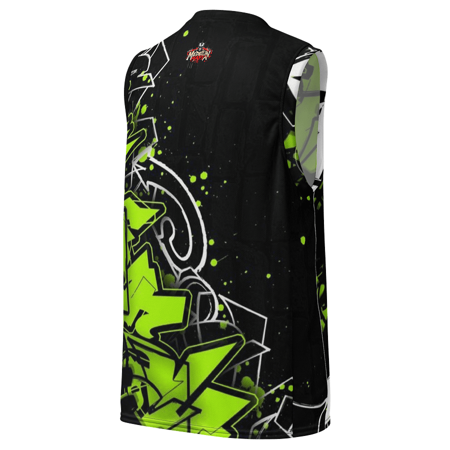 Cool-Yellow Graffiti Basketball Jersey product image (5)