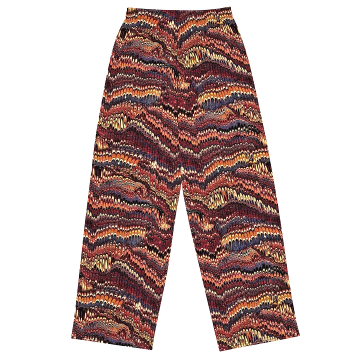 Earthtone Marbling Pattern Wideleg Pants product image (1)