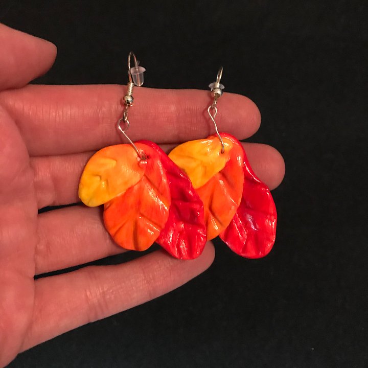 Fall Leaves Clay Earrings product image (1)