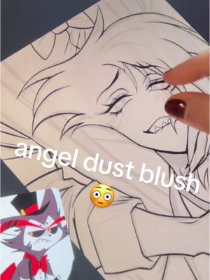 angel dust blush 😳 #hazbinhotelfanart #hazbinhotel #artprocess #artoftheday #animeart #lineart #artistsoftiktok #artist #drawing 