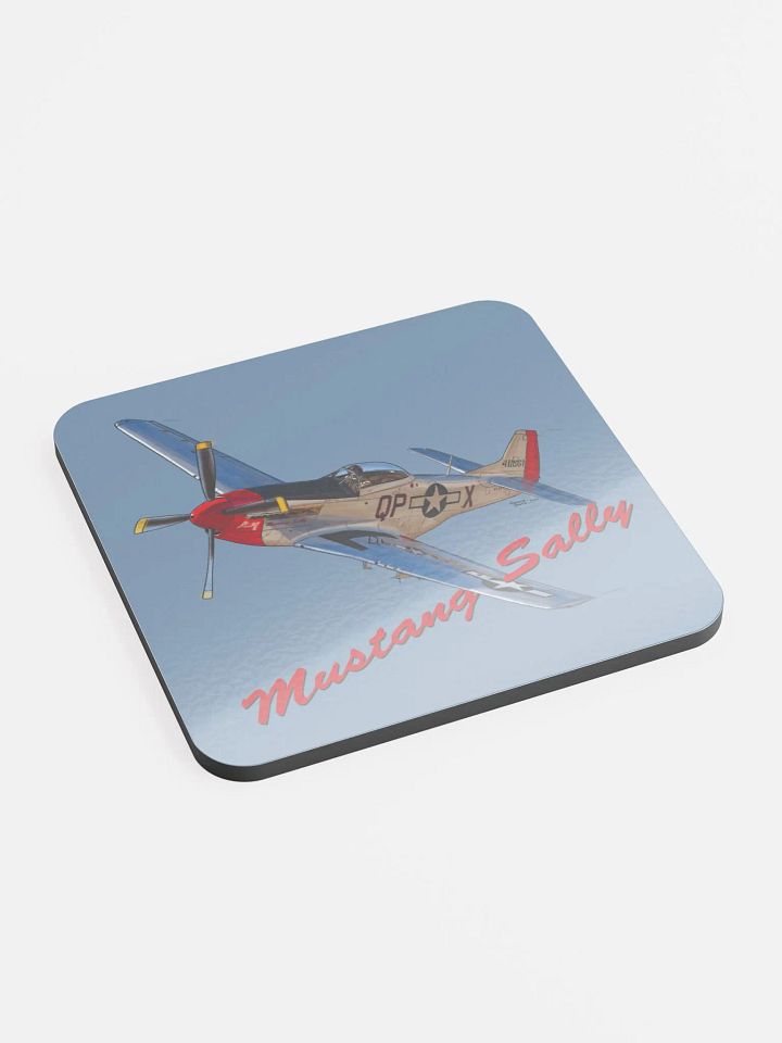 Mustang Sally Skyborne Blue Background Gloss Cork Coaster product image (2)