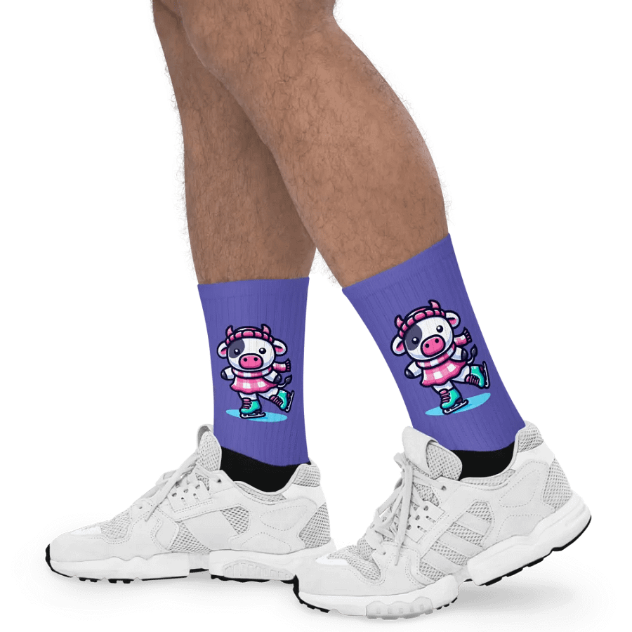 Ice Skating Cow Socks product image (5)